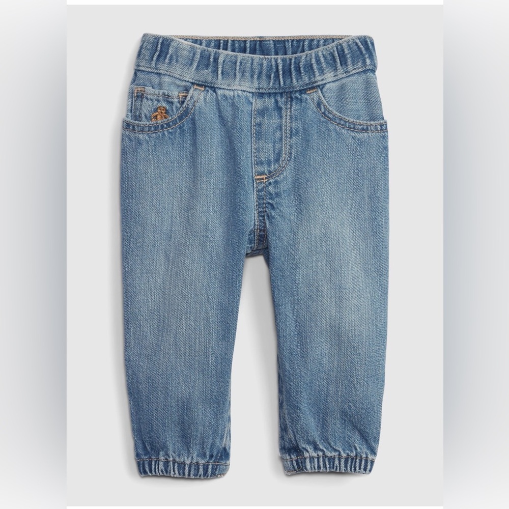 NWOT Baby Gap Pull-On Bubble Jeans Medium Wash Size 6-12 Months